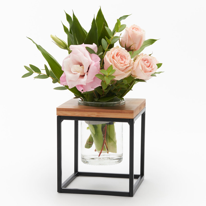 5'' H Wall Votive Holder, Black/Clear