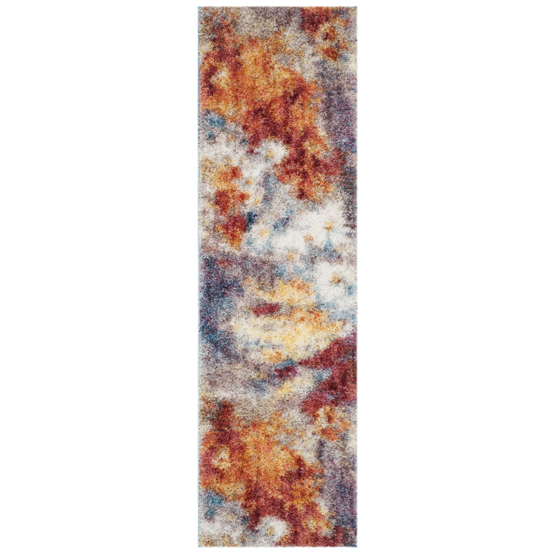 Delma Performance Abstract Rug, Runner 2'3" x 12'