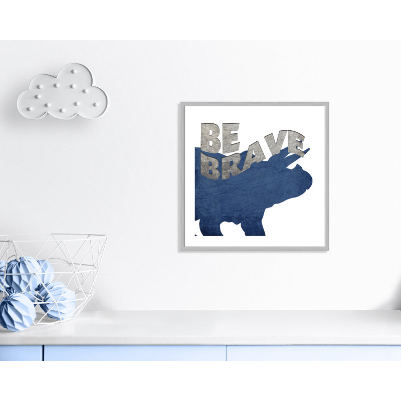 «Be Fierce be Brave», art encadré, H 27,5 po x l 27,5 po x P 1,18 po, Cadre argenté