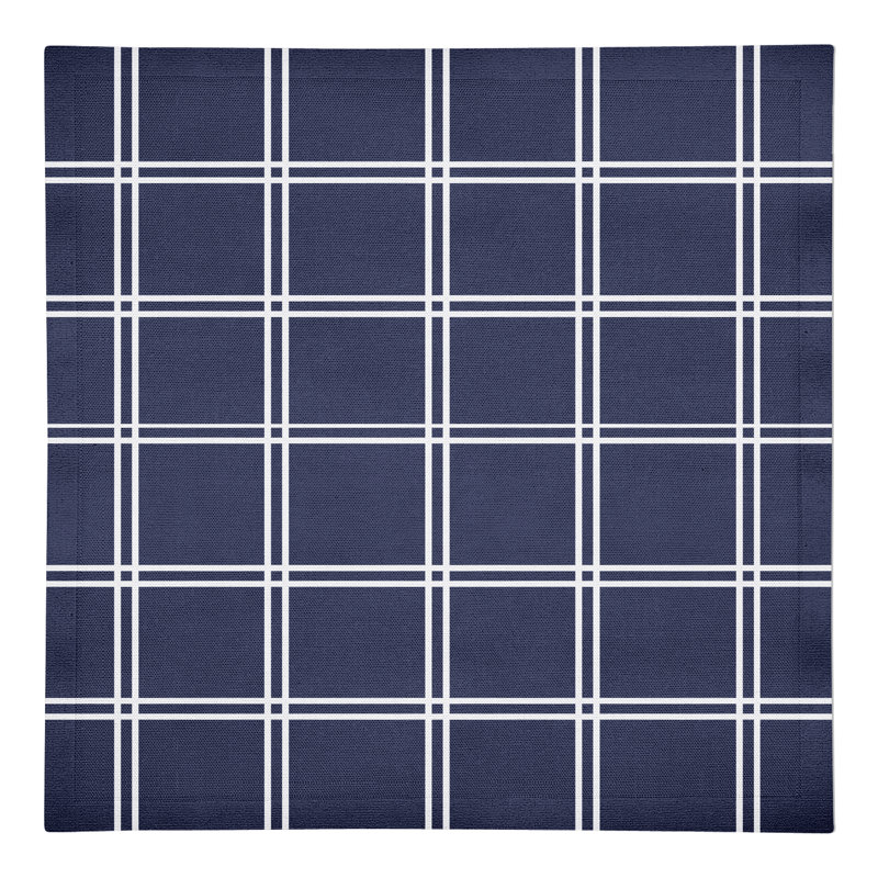 Ileia Cotton Blend Gingham Square Napkin