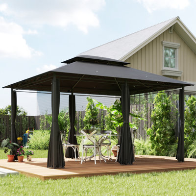9.5 Ft. W x 13 Ft. D Steel Gazebo