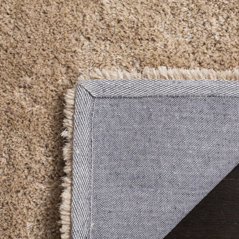 Winnett Shag Hand Tufted Performance Solid Color Rug, Round 5'