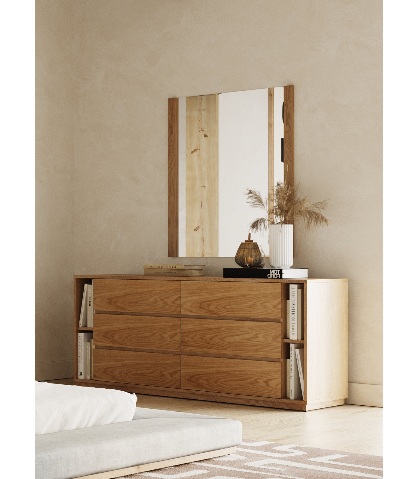 Amalie 63 " Oak Double Dresser, Natural Oak