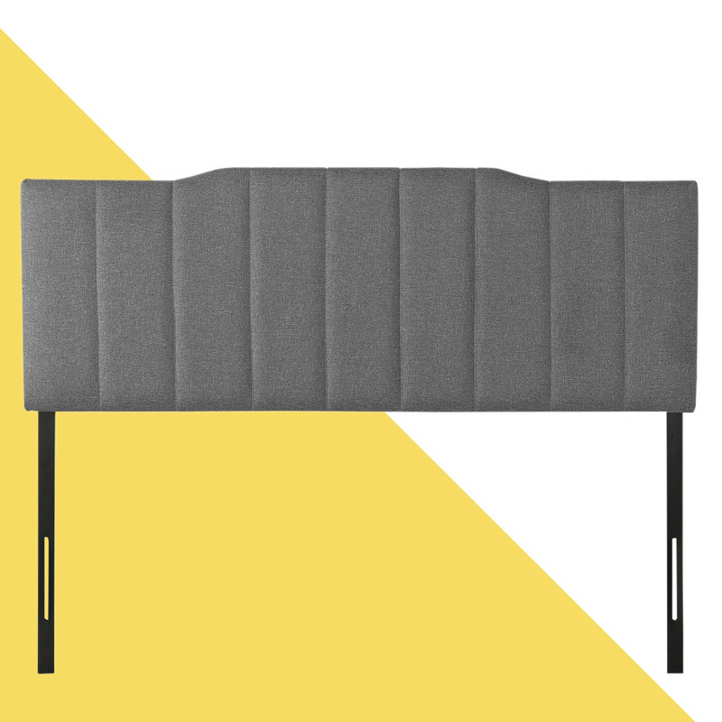 Tasnia Upholstered Headboard, 22.4" H x 56.7" W x 1.8" D, Gray