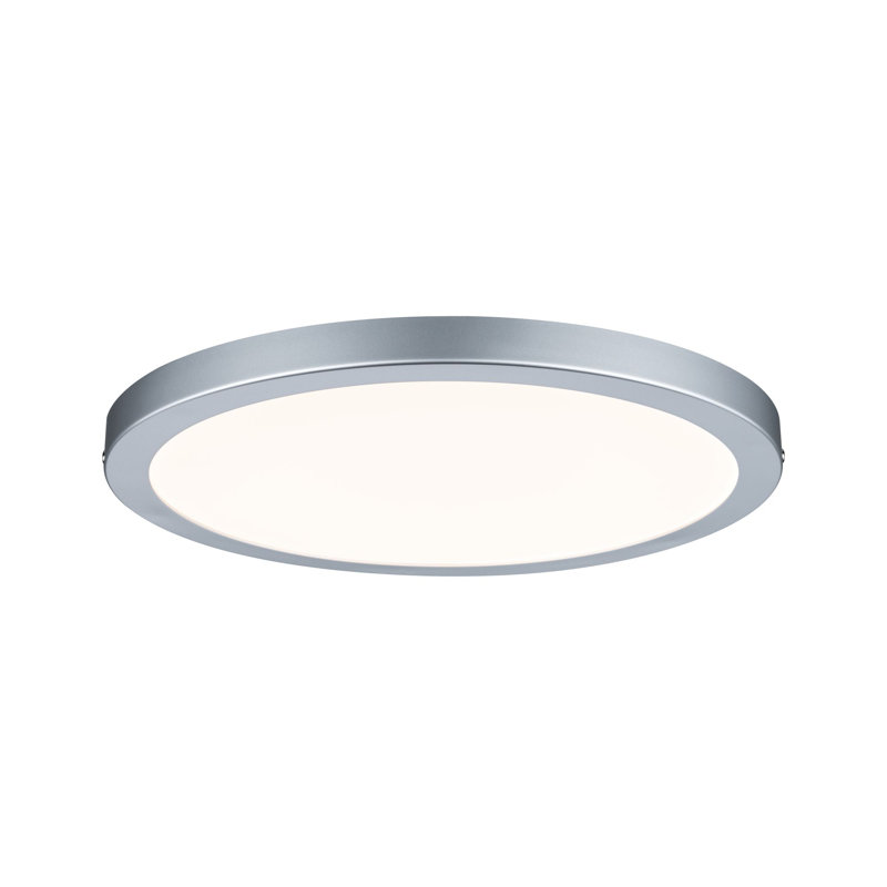 LED Flush Mount, Matte Chrome, 2cm H x 30cm W x 30cm D