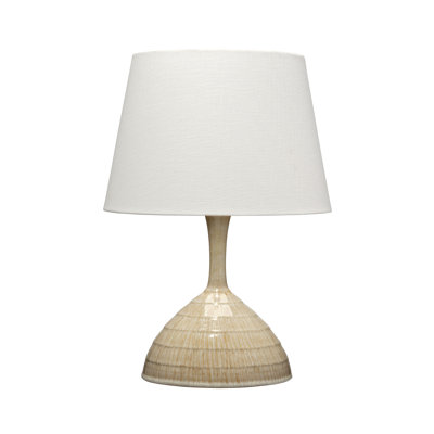 Lampe de table en céramique Trompette, beige
