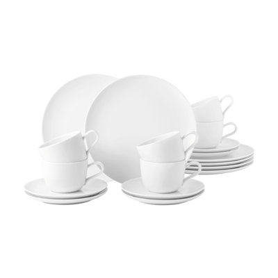18 Piece Porcelain Dinnerware Set - Service for 6