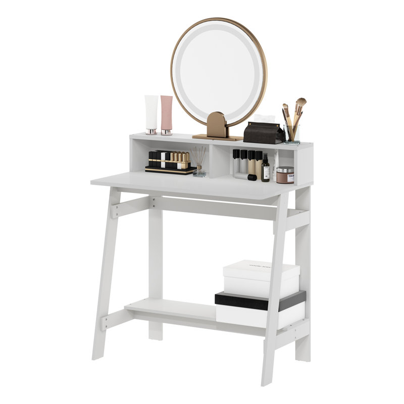Inaayah Desk with Hutch, White