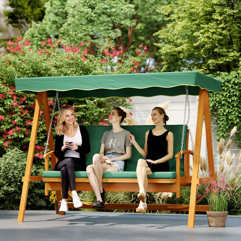 3 Person Porch Swing with Canopy