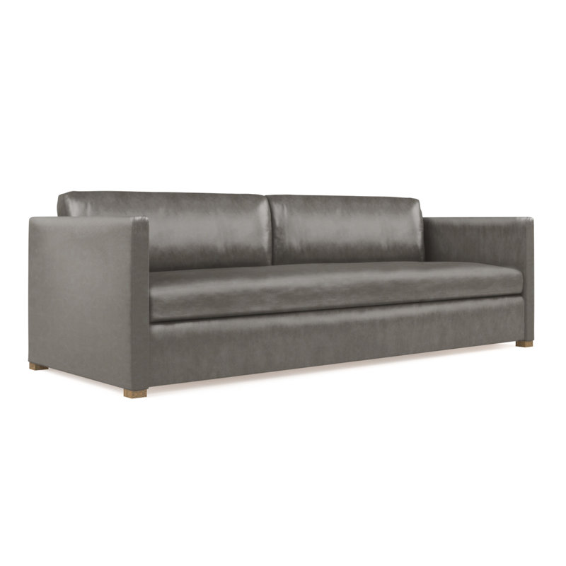 Madison Sofa, Plush Velvet Chocolate, 33" H x 84" W x 41" D, Weathered