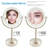 1X/10X Magnifying Double-Sided Lighted AC Plug-In Chrome Tabletop Mirror