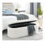 Banc de rangement rembourré et rembourré en fausse fourrure de 45,5 po Matt-99672649