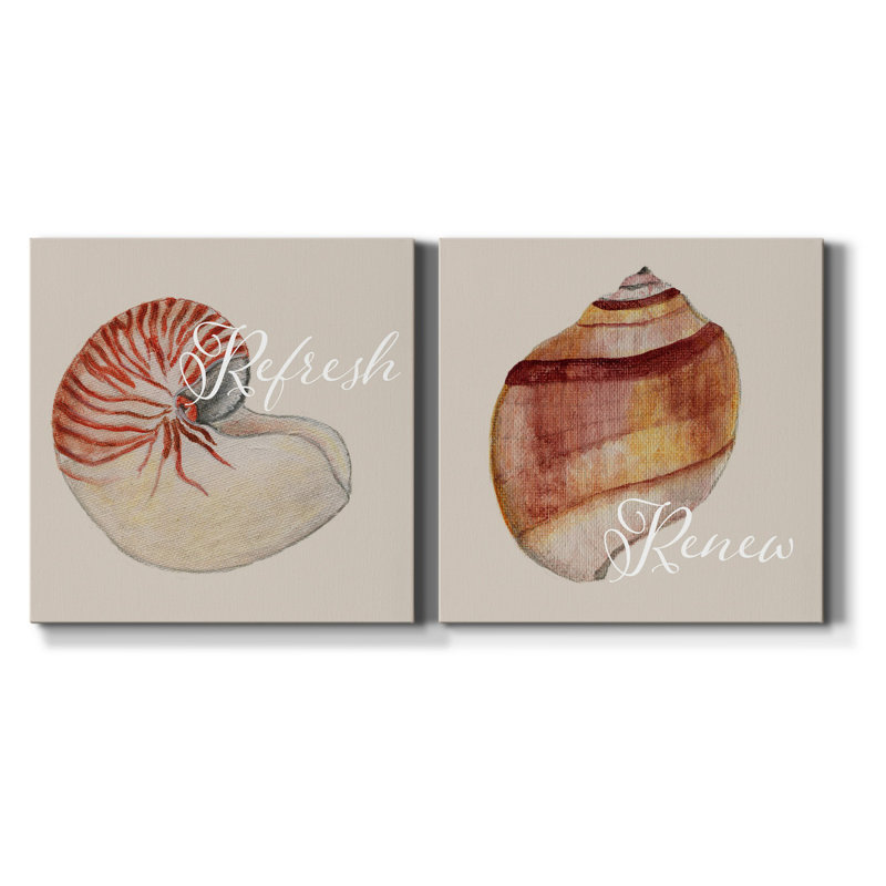 Refresh - Ensemble de 2 reproductions d'art sur toiles tendues, H 10 po x l 10 po x P 1 po