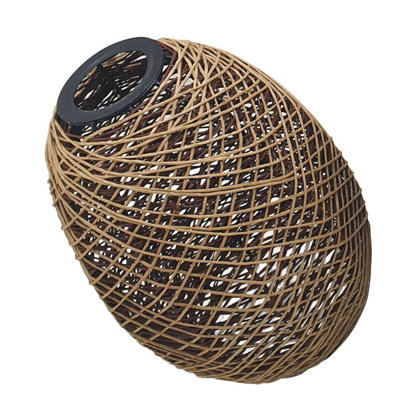 22.5cm H Oval Lamp Shade ( Uno ) in Brown
