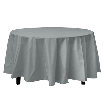 Nicole Fantini Plastic Disposable Round Tablecloth 84"