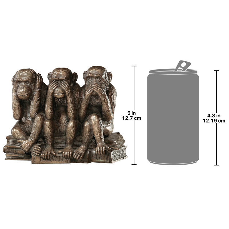 Hear-No, See-No, Speak-No Evil Monkeys Statue