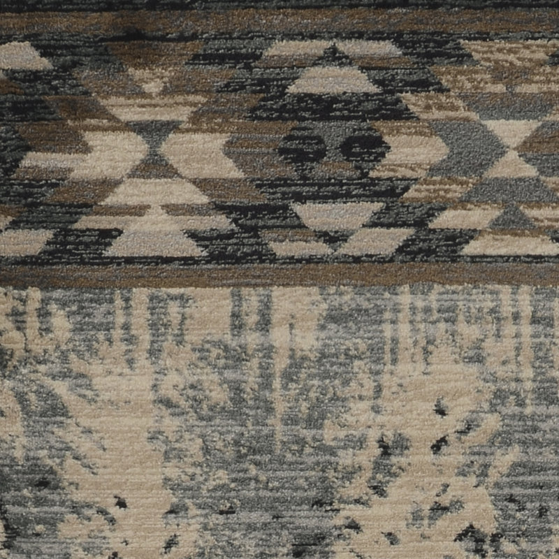 Mardell Southwestern Area Rug, Runner 2' x 7'7", Slate/Blue