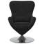 Fauteuil œuf vidaXL en velours noir