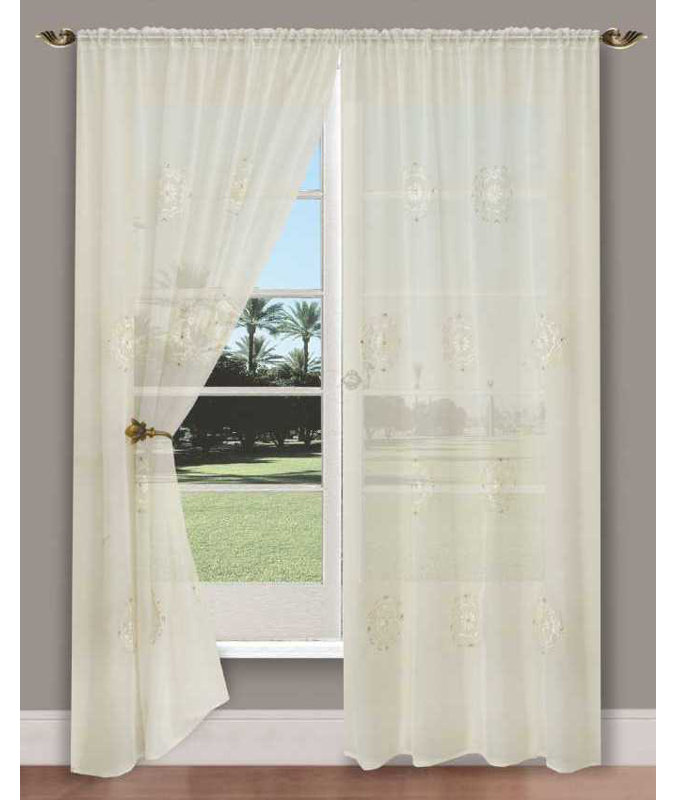 Sofian Curtain Single Panel, 150cm Width x 137cm Drop, White
