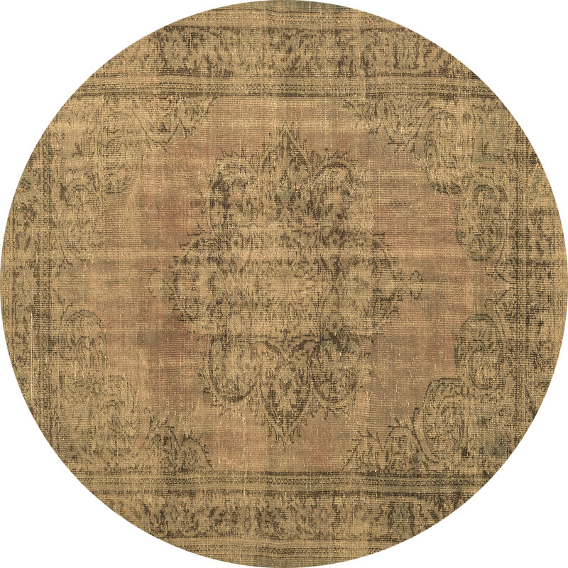 Tapis brun traditionnel Traditional 3553, Rond 3 pi