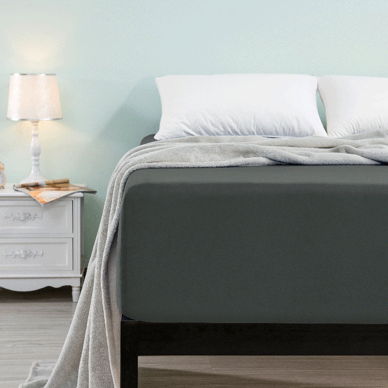 Protège-matelas ajusté ultra doux, Gris, Reine