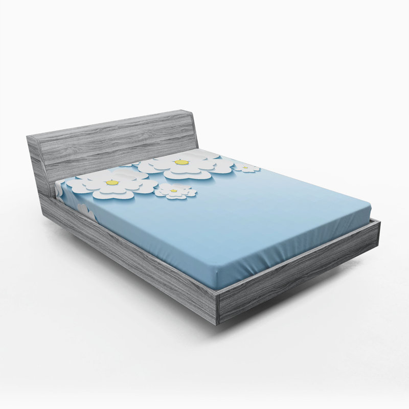 Microfiber Floral Fitted Sheet, Full Fitted Sheet