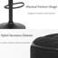 Tabouret de bar rond en lin réglable sans accoudoirs (ensemble de 6)-177668726