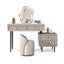 Coiffeuse avec miroir lumineux, 4 tiroirs, 1 chaise