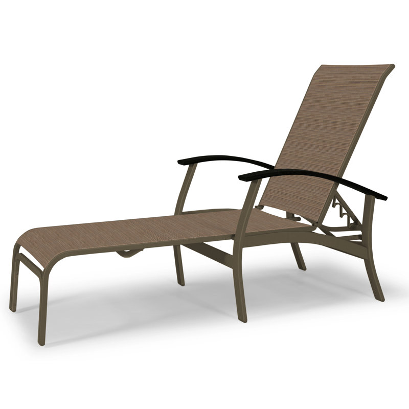 Chaise longue inclinable Askar, Bois de plage texturé, Performance de l'écorce, Blanc P50