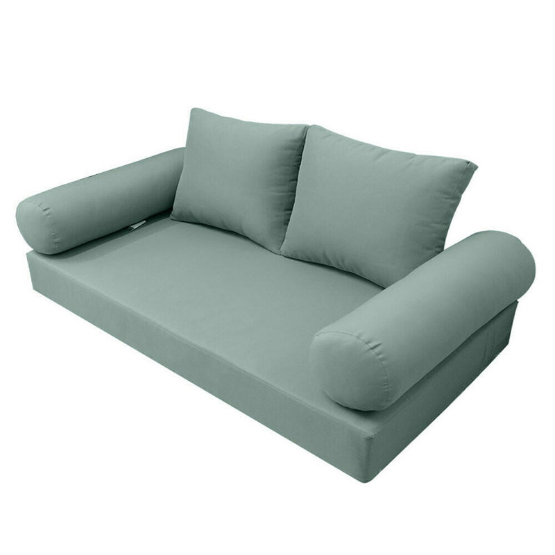 Outdoor 6'' Daybed Seat / Back Cushion, Green