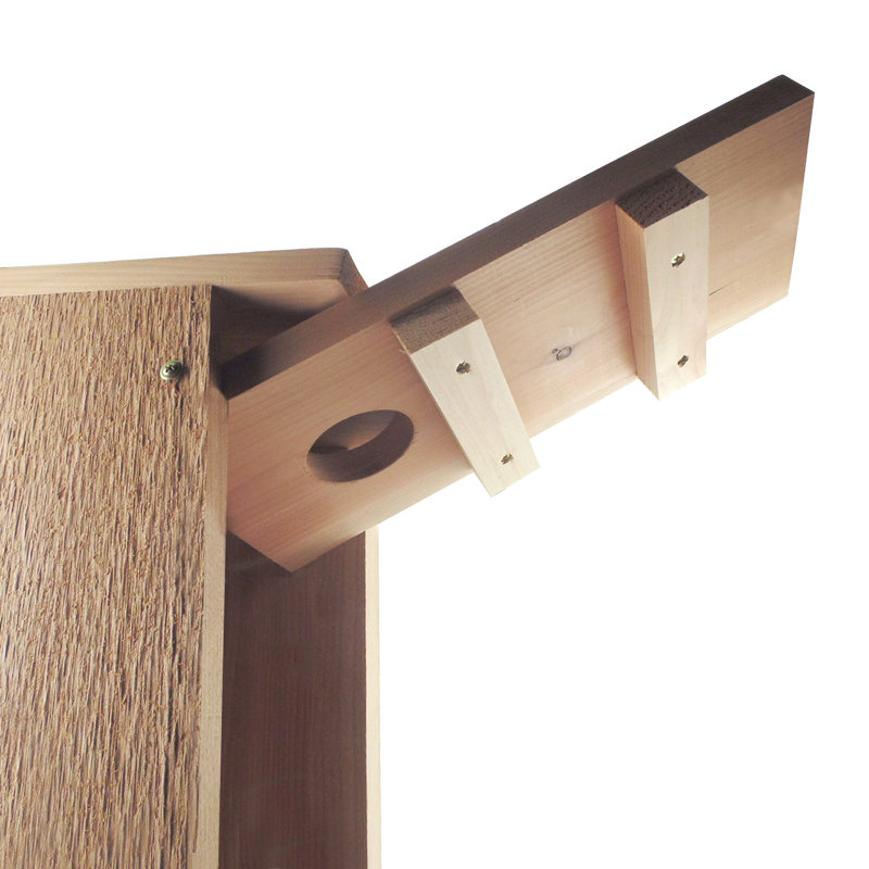 20-Inch Tan Cedar Owl and Kestrel Nesting Box