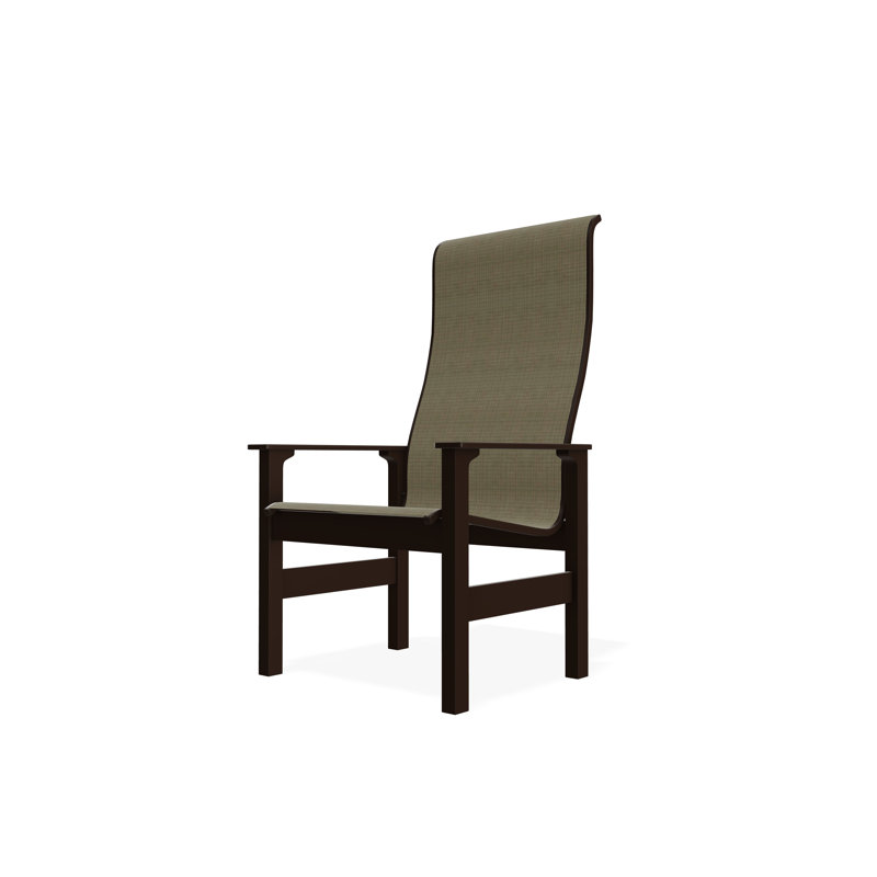 Leeward Sling Marine Grade Polymer Supreme Arm Chair, Beacon Taupe Sunbrella®, Kona