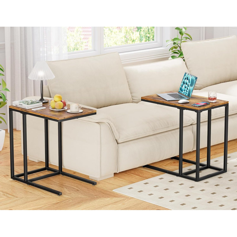End Table, Rustic Brown/Black