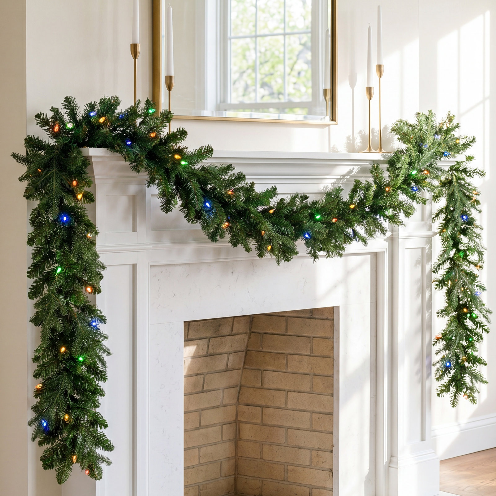 108" Pre-Lit Christmas Garland