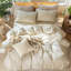 Ensemble de housse de couette légère avec fermeture à glissière 8 attaches 100% coton lavé MooMee-111219964-111219965