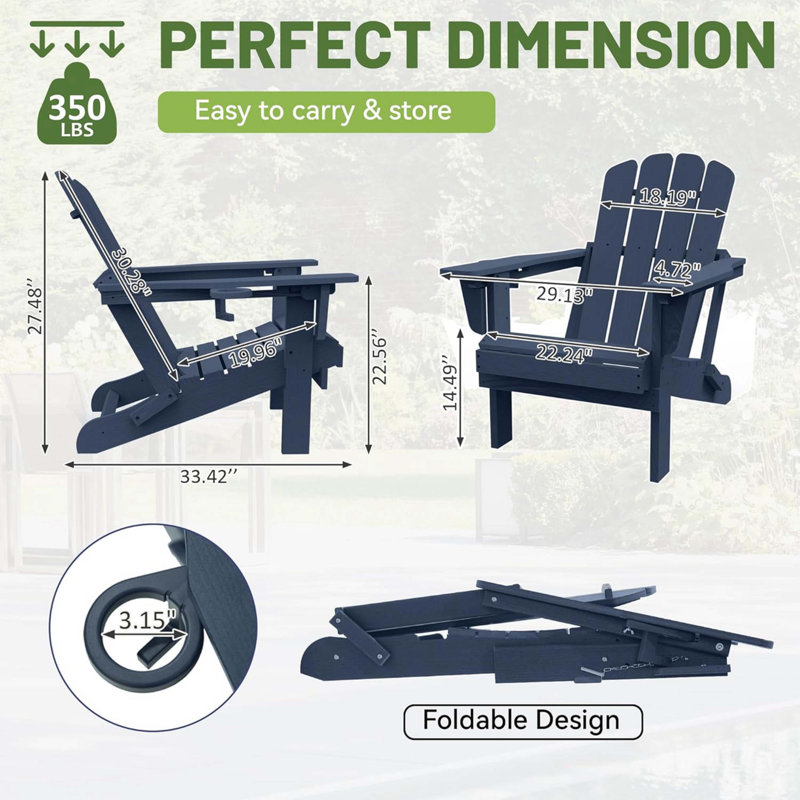 Chaise Adirondack, Bleu très foncé