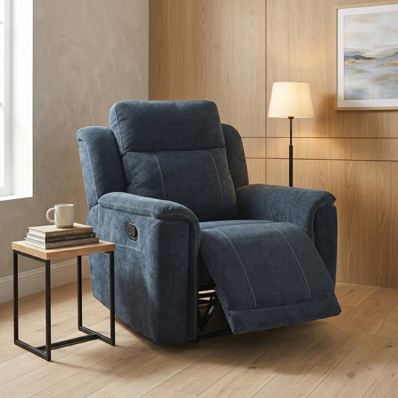 Sumana 100cm Wide Standard Recliner, Navy
