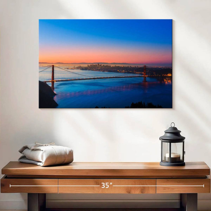 Lilie Golden Gate Bridge Nightfall, H 16 po x l 24 po