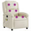  Fauteuil de massage inclinable crème-1945314712