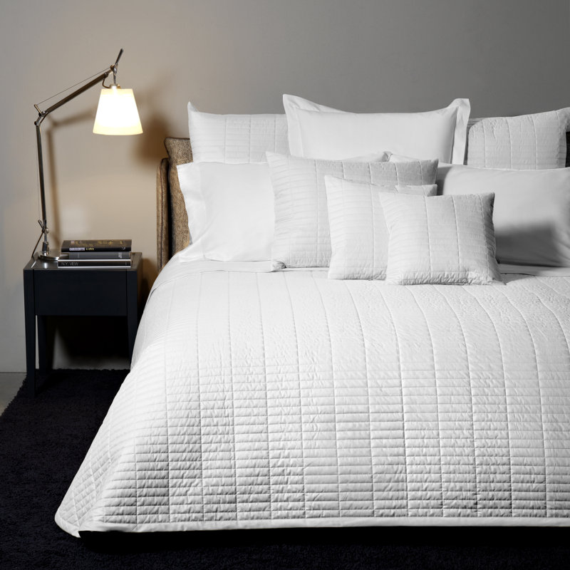 Spoleto Geometric Decorative Pillow Shams, Standard Sham, White