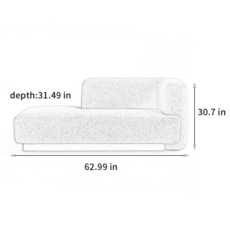 Chaise élégante en pin massif élégant, Orienté à droite, Blanc cassé / blanc
