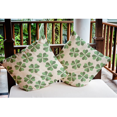 Housse et insert de coussin carré d'extérieur Lucky Patch St. Patrick's Day