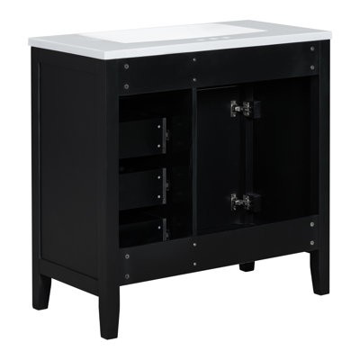 Meuble-lavabo élégant avec rangement spacieux et construction durable, parfait pour les salles de bain organisées et élégantes.