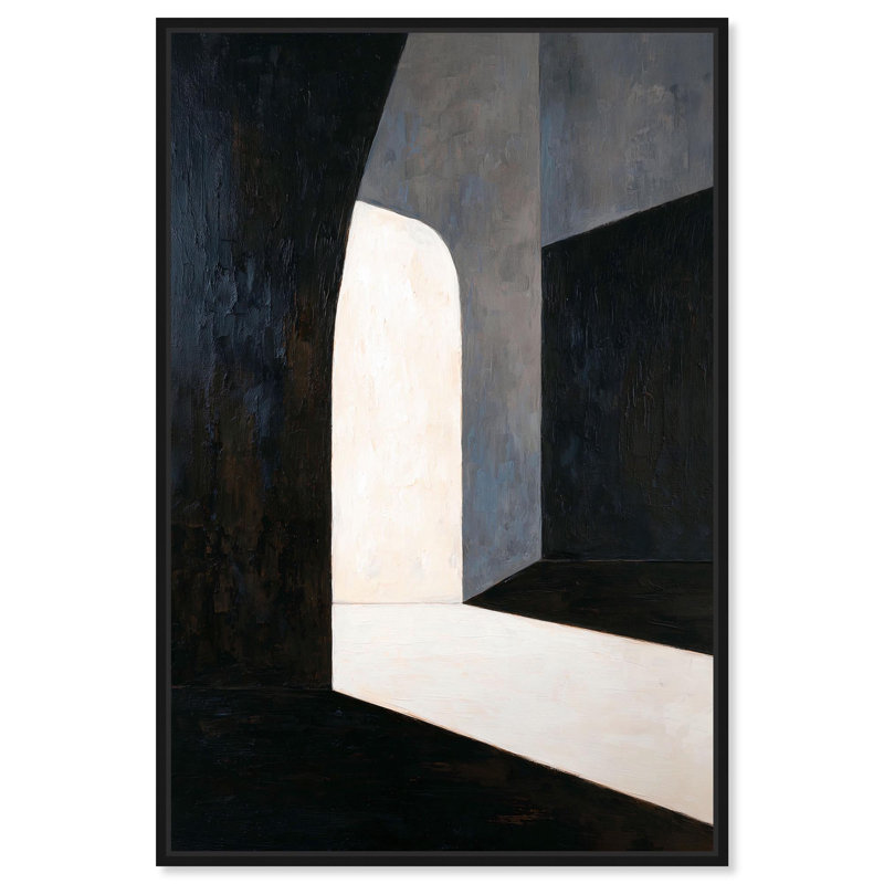 "Inevitable Encounter I", impression sur toile par Art Remedy, cadre noir, 30 x 45, H 46 po x l 31 po, Structure noire