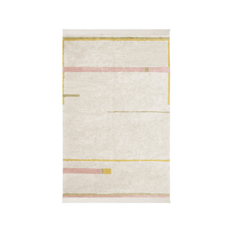 Washable Rug Lanes Vintage Nude, Rectangle 4'7" x 6'7"