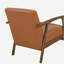 Chaise d'appoint rembourrée en similicuir brun avec coussins de siège 1 pièce