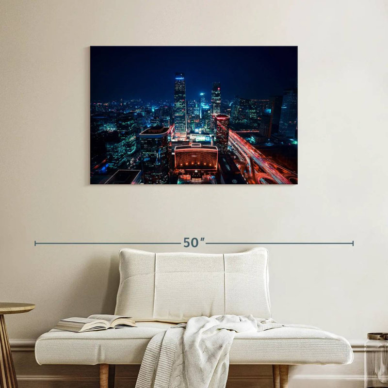 Beijing CBD Night, 26" H x 39" W