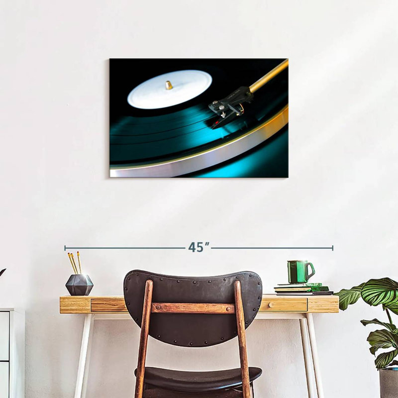 Abarca Playing Vinyl Record, 20" H x 30" W