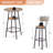3-Piece Bar Table Set for 2, 2-Tier Round Bistro Dining Table & PU Stools, Counter Height Table-81655760-81655757