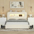 EN VENTE ensembles de chambre à coucher 3 pièces, grand lit avec rangement à DEL et tables de chevet à 5 tiroirs